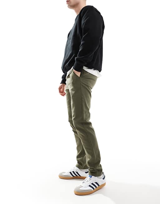 Asos Design Skinny Fit Chinos In Khaki