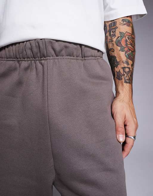 Trousers Asos Design Premium Heavyweight Oversized 400gsm In Brown