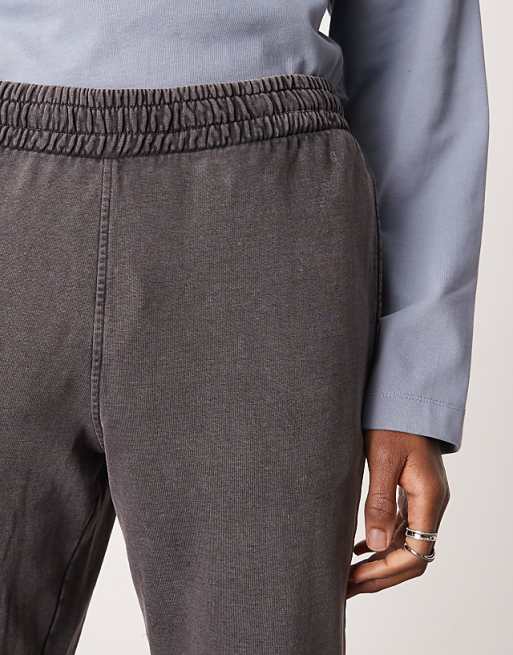 Trousers Asos Design Straight Leg In Washed Gray