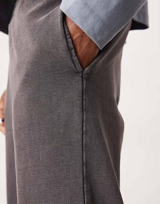 Trousers Asos Design Straight Leg In Washed Gray
