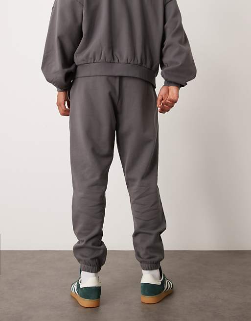 Trousers Asos Design Essential Tapered In Charcoal