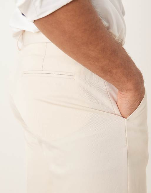 Chino Asos Design Smart Tapered Fit Pants In Stone
