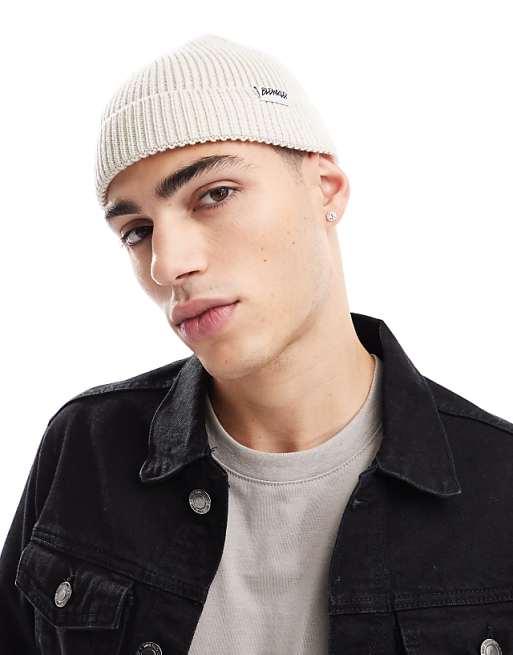 Bershka Beanie In Ecru