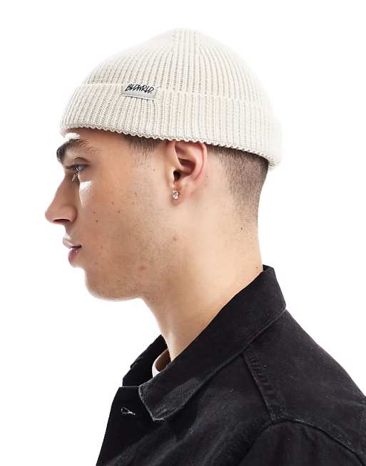 Bershka Beanie In Ecru