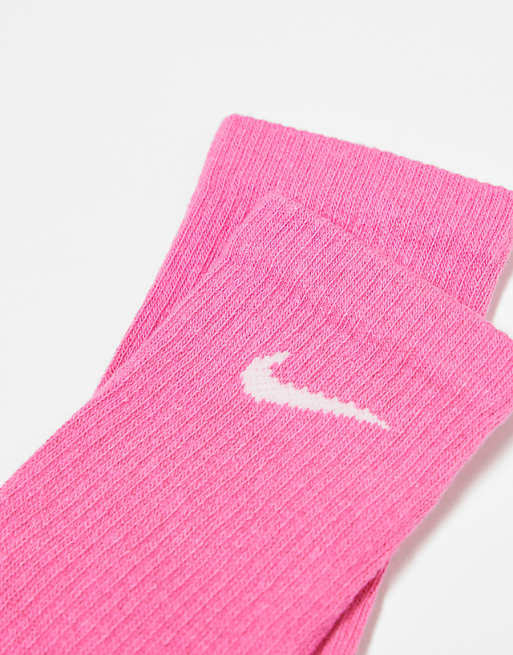 Men Nike Everyday Plus Cushioned 3 pack crew socks in light green