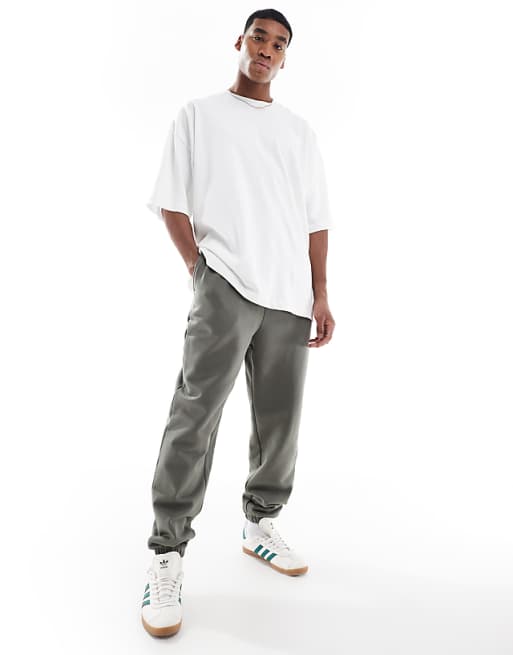Trousers Asos Design Premium Heavyweight Oversized 400gsm In Khaki