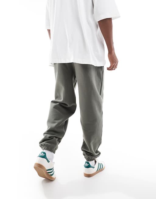 Trousers Asos Design Premium Heavyweight Oversized 400gsm In Khaki
