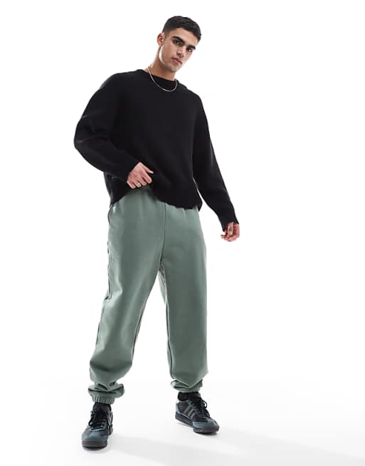 Trousers Asos Design Premium Heavyweight Oversized 400gsm In Mid Green