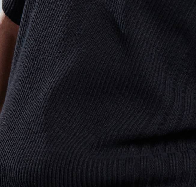 Asos Design Relaxed Knitted Sweaters With Rib Panel In Black