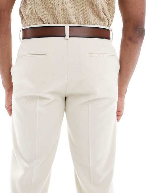 Asos Design Dressy Belt In Brown Faux Leather