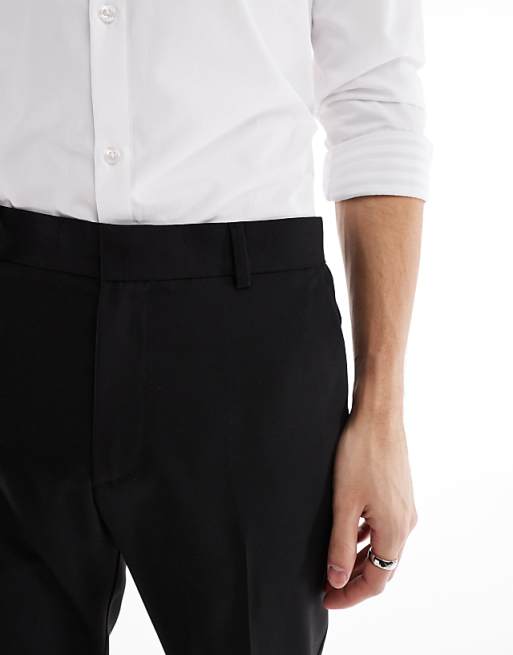 Asos Design Smart Skinny Fit Chino Pants In Black