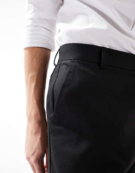 Asos Design Smart Skinny Fit Chino Pants In Black