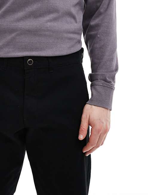 Jj Rebel Loose Fit Chinos In Black