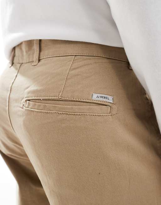 Chino Jj Rebel Loose Fit Chinos In Beige