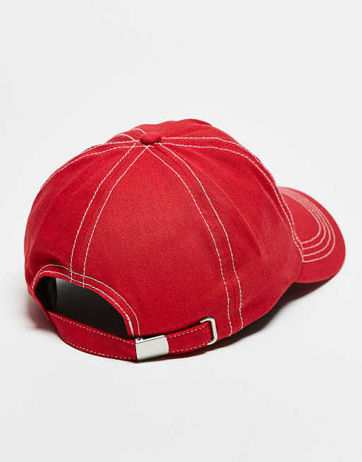 Reclaimed Vintage Logo Cap In Red