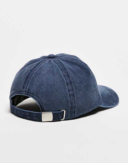 Reclaimed Vintage Cap With Cherry Logo In Washed Navy