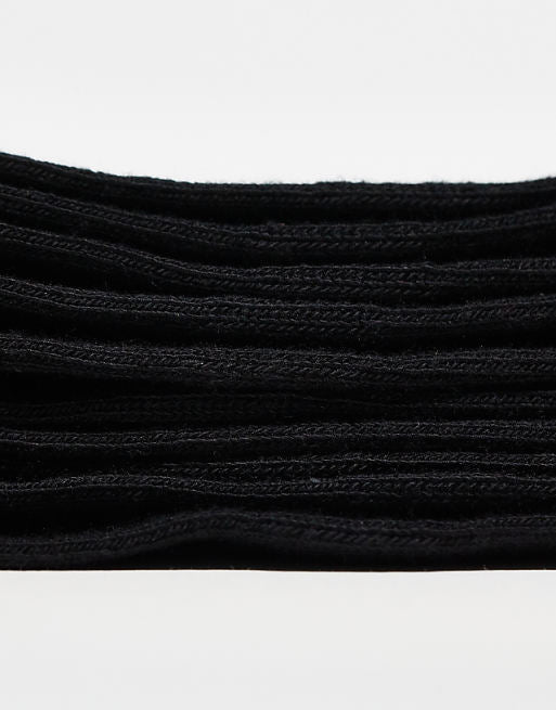 Men ASOS DESIGN 5 pack no show socks in black