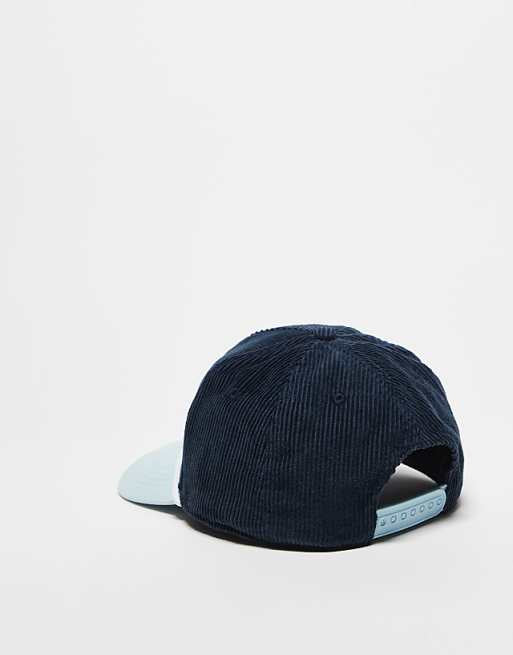 Hollister Y2k Ribbed Graphic Surf Cap With Contrast Peak In Navy