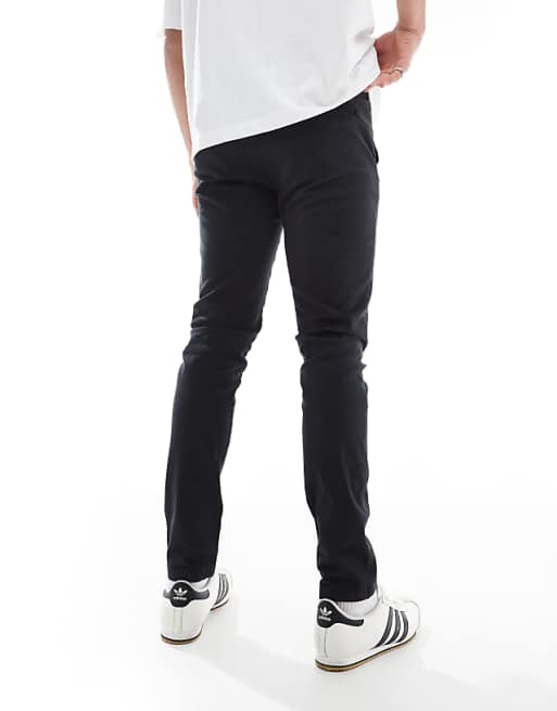 Asos Design Skinny Fit Chinos In Black