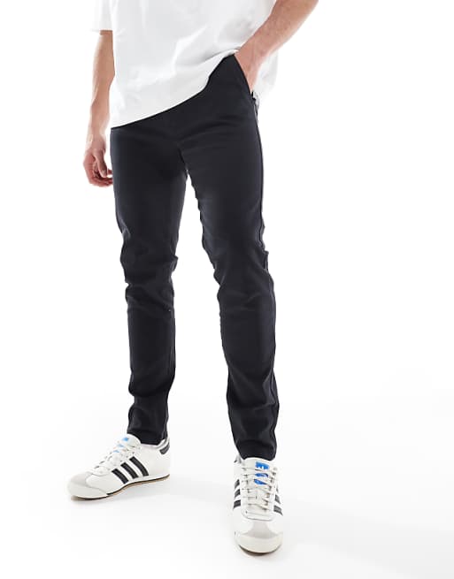 Asos Design Skinny Fit Chinos In Black