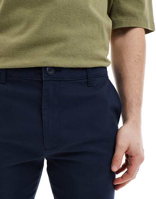 Asos Design Skinny Fit Chinos In Navy