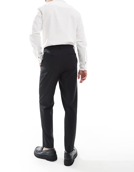 Chino Asos Design Dressy Tapered Fit Pants In Black