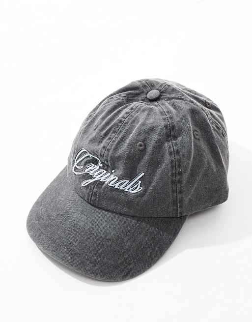 Jack & Jones Cap In Washed Black With Logo