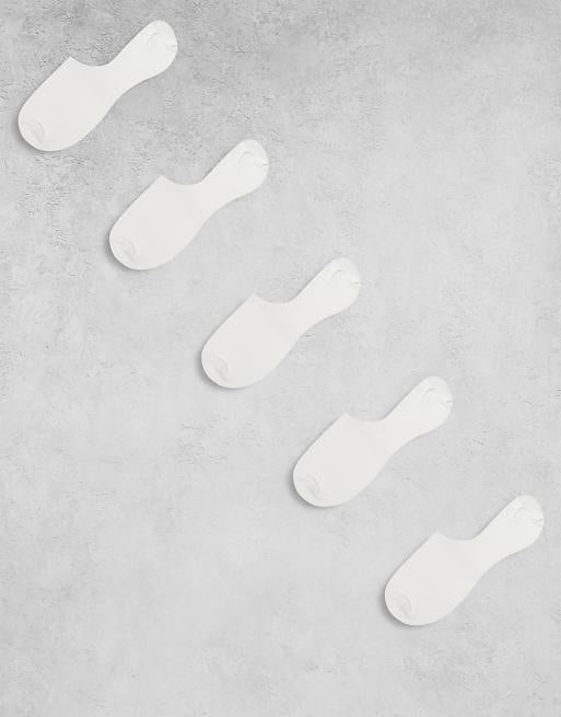 Men ASOS DESIGN 5-pack no show socks