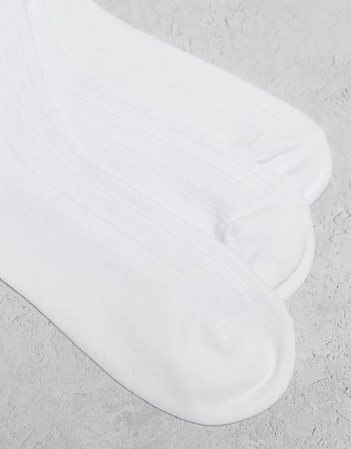 Men adidas Originals ruffle 3 pack quarter socks in white