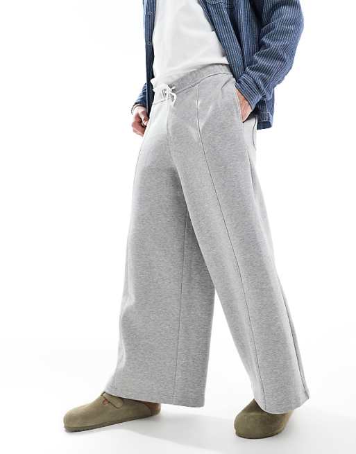 Trousers Asos Design Super Wide In Gray Heather
