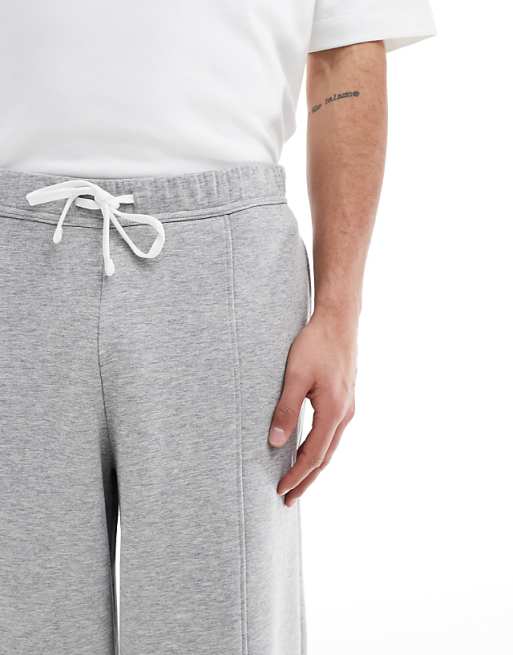 Trousers Asos Design Super Wide In Gray Heather