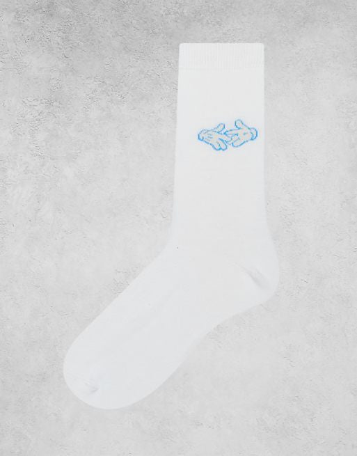 Men ASOS DESIGN Disney Mickey Mouse 3-pack socks in multi