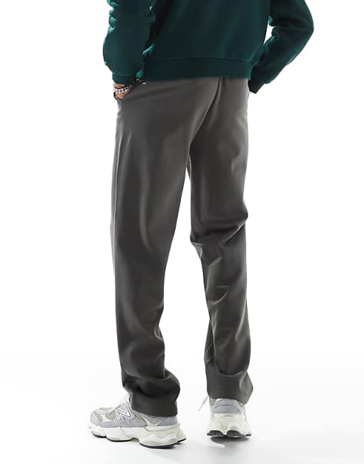 Trousers Asos Design Essential Straight Leg In Khaki