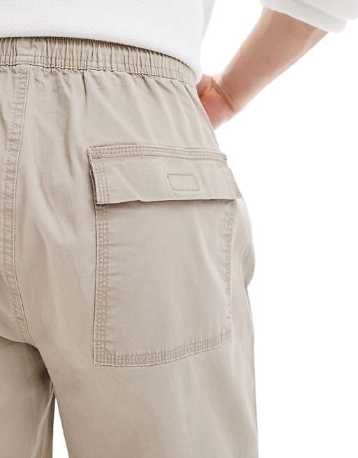 Chino Pull&bear Straight Leg Pants In Beige
