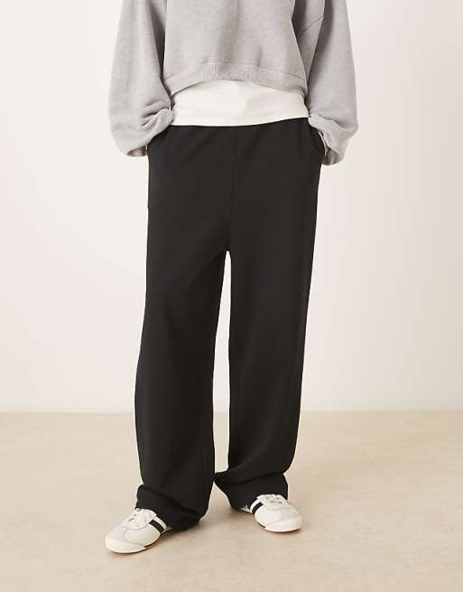 Trousers Asos Design Essential Wide Leg In Black
