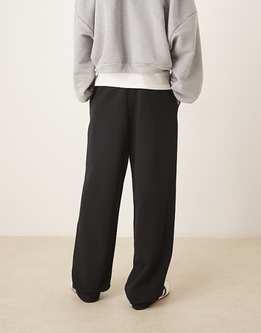 Trousers Asos Design Essential Wide Leg In Black