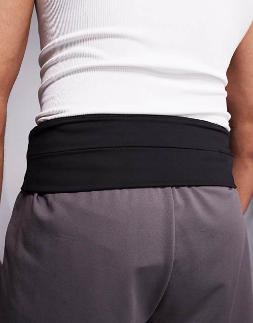 4505 Running Waist Belt With Concealed Pocket In Black