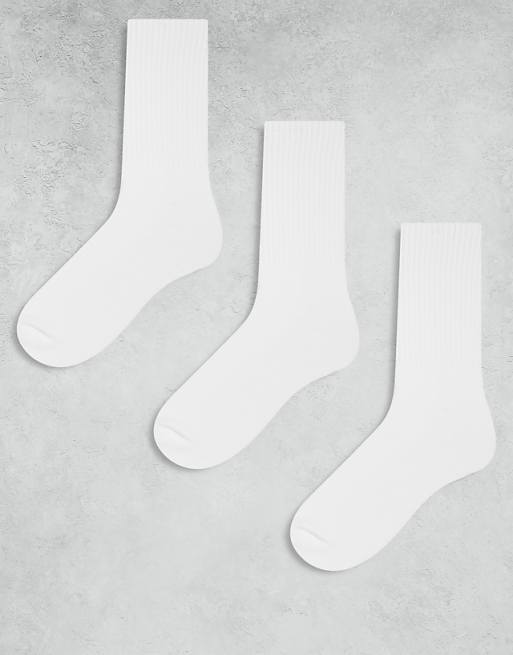 Men Cotton On 3 pack essential socks in white