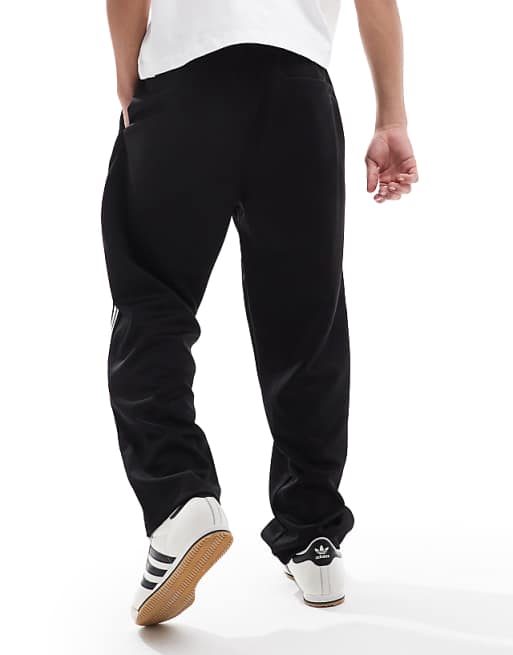 Trousers Pull&bear Wide Leg Stripe In Black