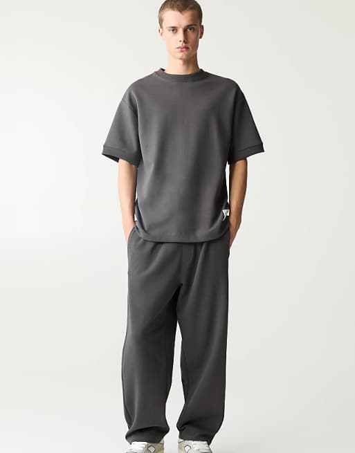 Trousers Pull&bear Interlock In Gray