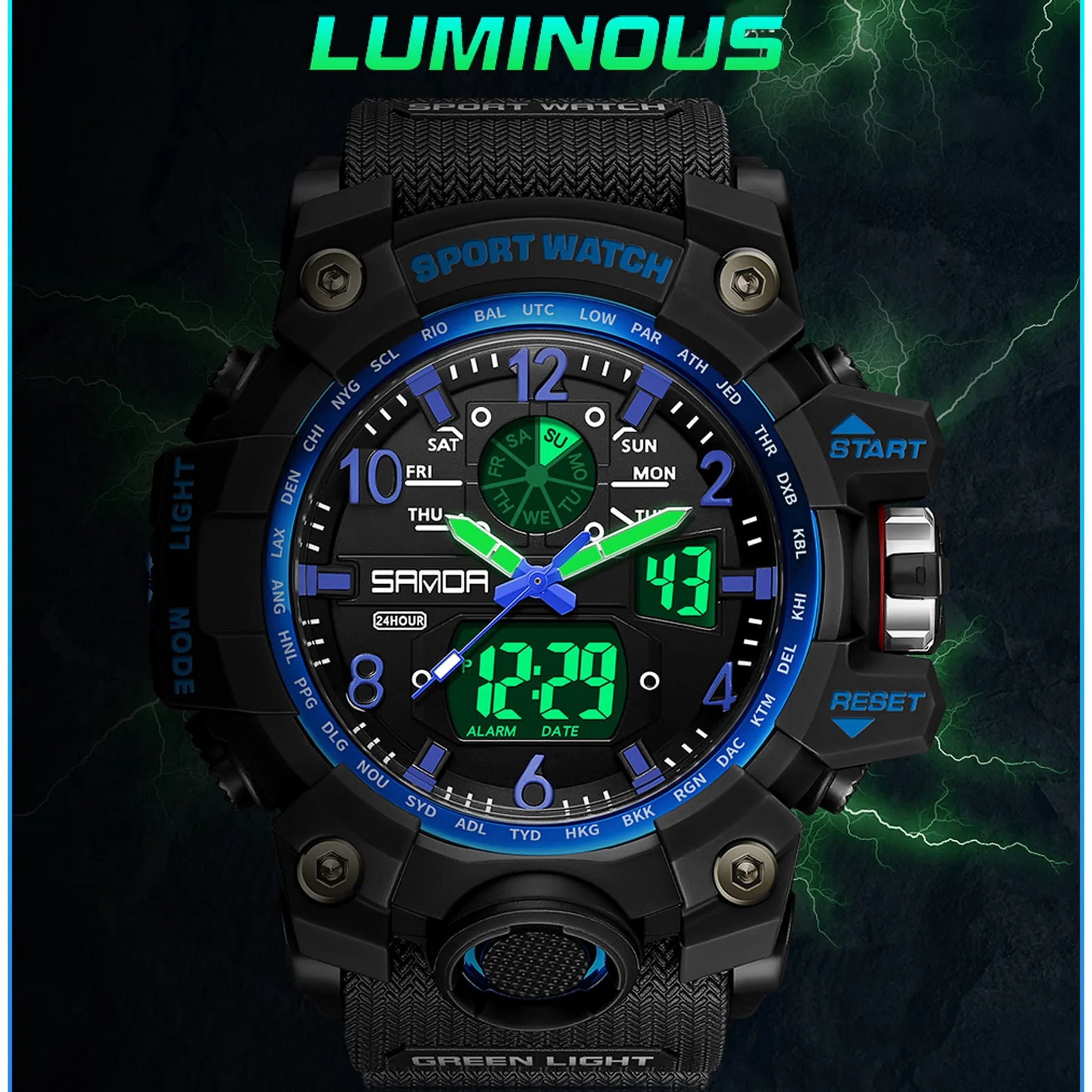 Findtime Mens Sport Watch Waterproof Watches