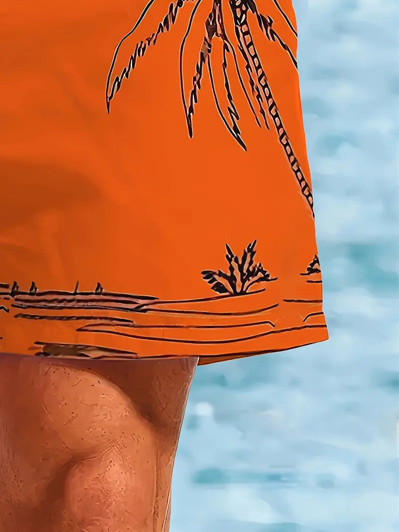 Men's Tropical Hawaiian Beach Shorts