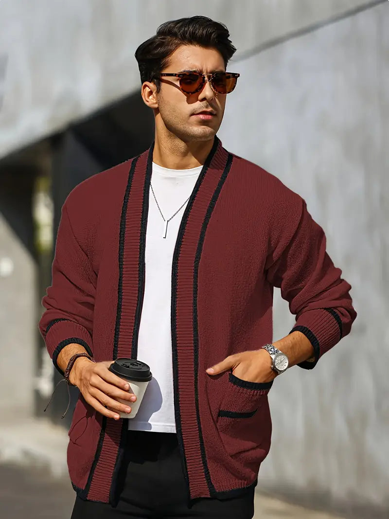 Men'S Casual Knit Cardigan Sweater