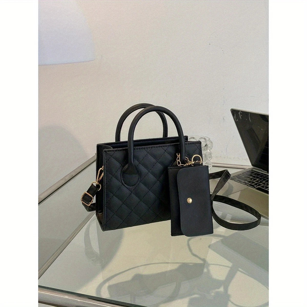 Lightweight Vintage Quilted Square Bag for Women