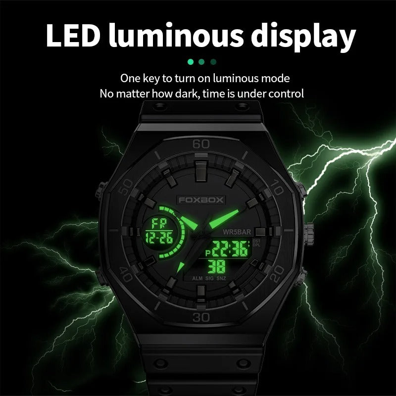 Men's Dual Display Outdoor Sports Quartz Watch