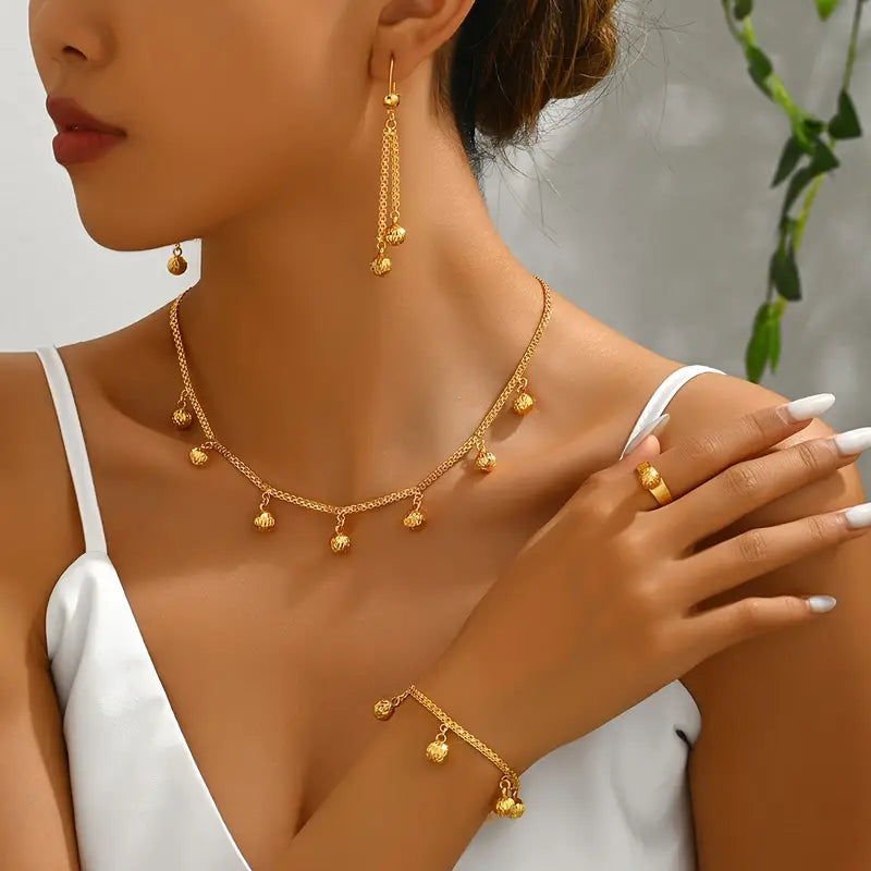 4pcs Vintage-Inspired Jewelry Set