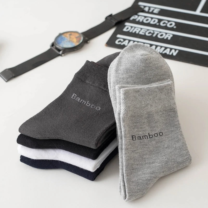 Men’s Bamboo Fiber Business Socks – 10 Pairs