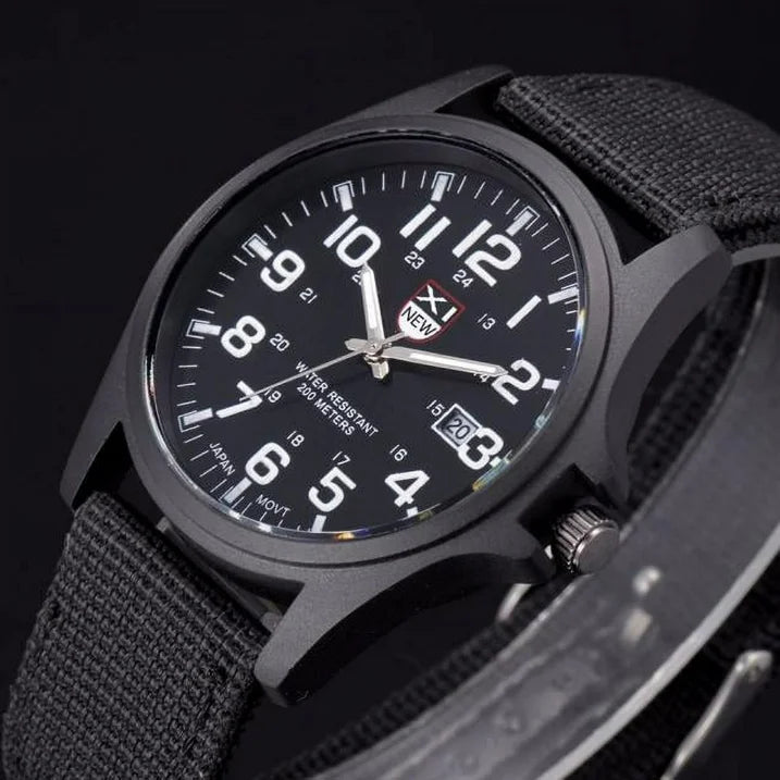TIHLMK Watches for Men Mens Date Stainless Steel Military Sports Analog Quartz Army Wrist Watch