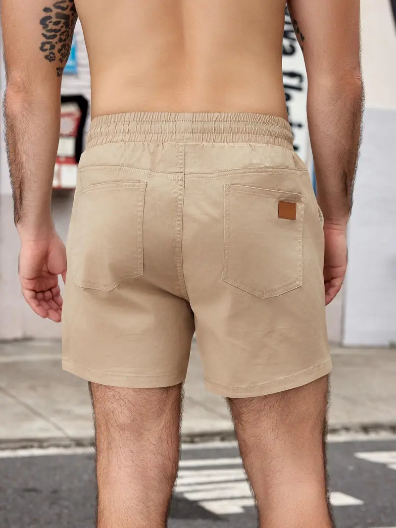 Men's Casual 5-Inch Cotton Beach Shorts