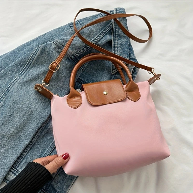 Women'S Brown Crossbody Bag - Elegant Handbag With Metal Buckle